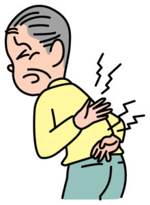 腰痛の男性